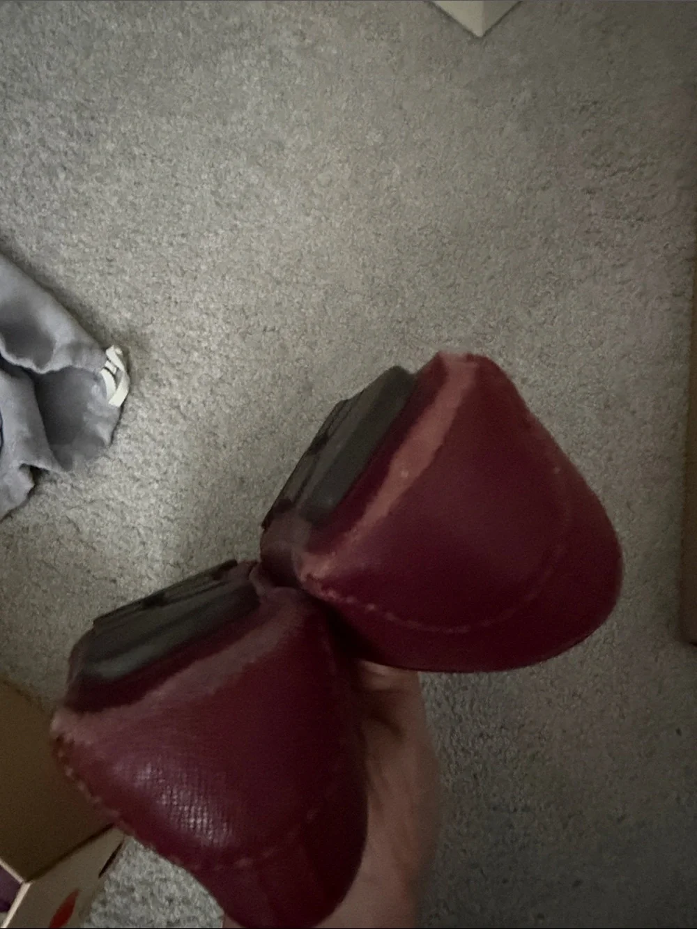 Michael Kors Burgundy Logo Round-Toe Ballet Flats